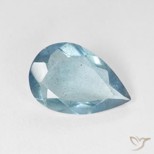Água-marinha Azul Aqua claro Natural 3.54ct, Formato de pêra, VS-SI