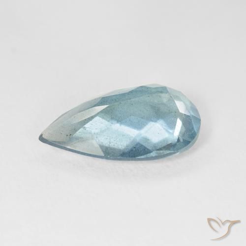 Água-marinha Azul Aqua claro Natural 3.54ct, Formato de pêra, VS-SI