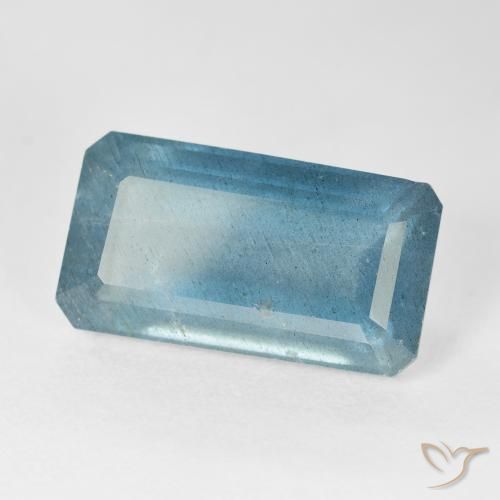 Água-marinha Azul médio Natural 10.40ct, Corte Octógono / Esmeralda, VS-SI