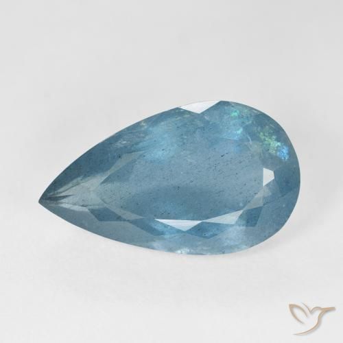 8.96ct Natural Azul-esverdeado Água-marinha, Formato de pêra, VS-SI