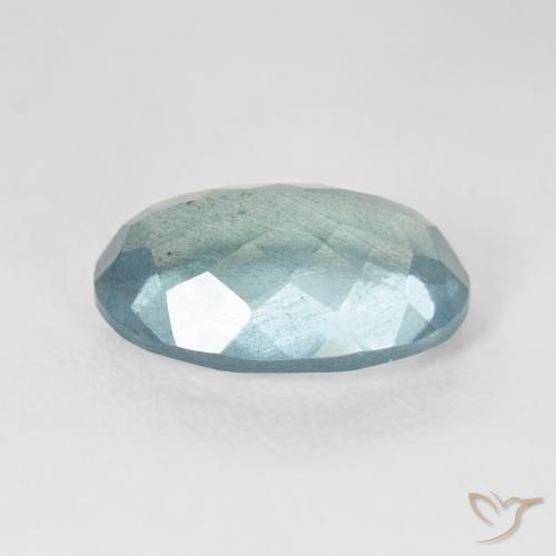 Água-marinha Azul Esverdeado Claro Natural 5.24ct, oval, VS-SI