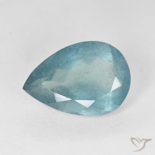 5.16ct Natural Azul claro Água-marinha, Formato de pêra, VS-SI, Photo A