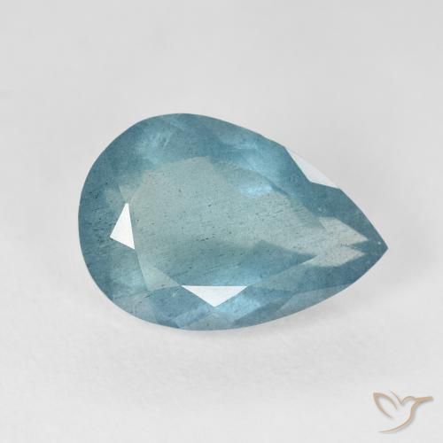 Água-marinha Azul claro Natural 5.16ct, Formato de pêra, VS-SI