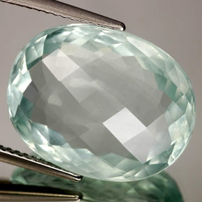 Água-marinha azul natural 14,10ct, corte oval, SI