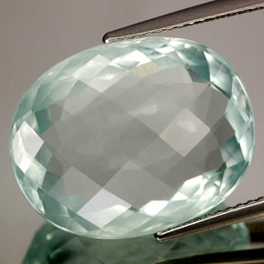 Água-marinha azul natural 14,10ct, corte oval, SI