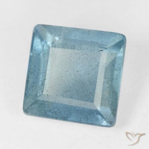 Água-marinha Light Bluish Turquoise Natural 4.81ct, Quadrado, VS-SI