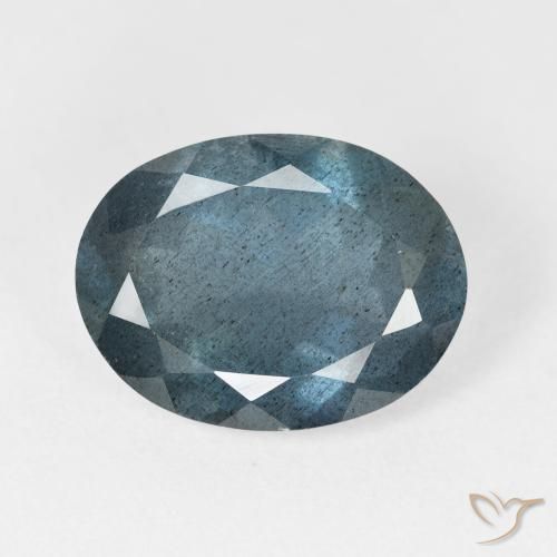 6.07ct azul água-marinha, oval, translúcido