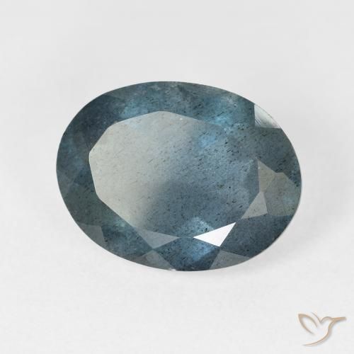 Água-marinha azul natural 6,07ct, corte oval, translúcido