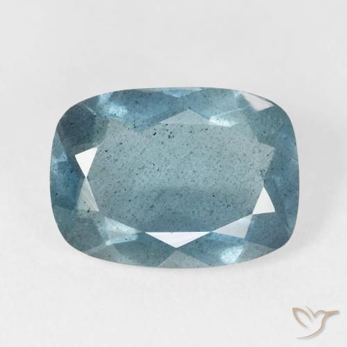 Água-marinha turquesa natural 5,26ct, almofada cortada, VS-SI