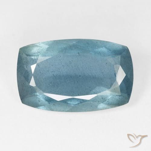 8.71ct Natural Light Bluish Turquoise Água-marinha, Almofada, VS-SI