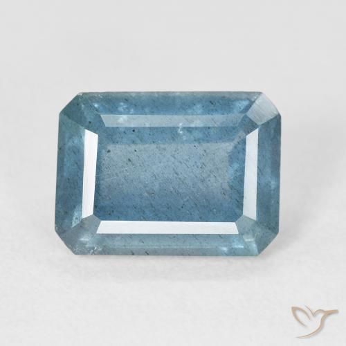 4.38ct Natural Verde azulado Água-marinha, Corte Esmeralda, VS-SI