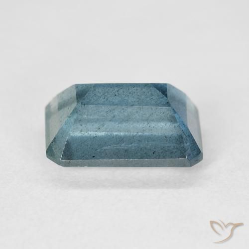 Água-marinha Verde azulado Natural 4.38ct, Corte Octógono / Esmeralda, VS-SI