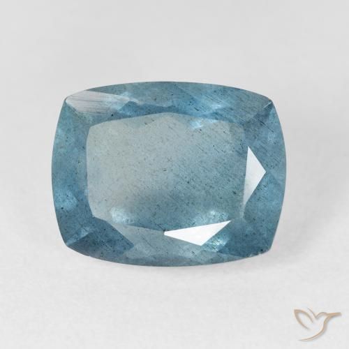 Água-marinha turquesa natural 6,54ct, almofada cortada, VS-SI