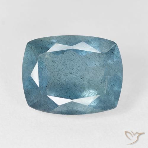Água-marinha turquesa natural 6,54ct, almofada cortada, VS-SI
