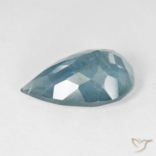 Água-marinha Light Bluish Turquoise Natural 5.66ct, Formato de pêra, VS-SI