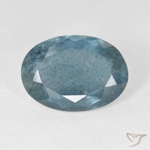 Água-marinha turquesa natural 5,19ct, corte oval, translúcido