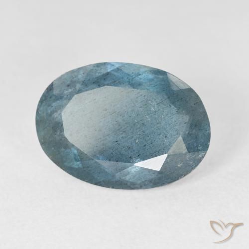 Água-marinha turquesa natural 5,19ct, corte oval, translúcido