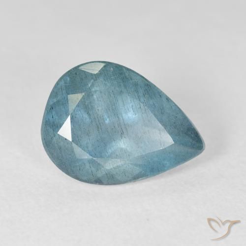 4.01ct Natural Azul-esverdeado Água-marinha, Formato de pêra, VS-SI, Photo A