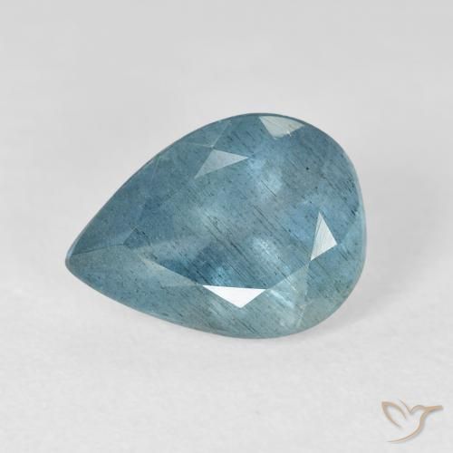 Água-marinha Azul-esverdeado Natural 4.01ct, Formato de pêra, VS-SI