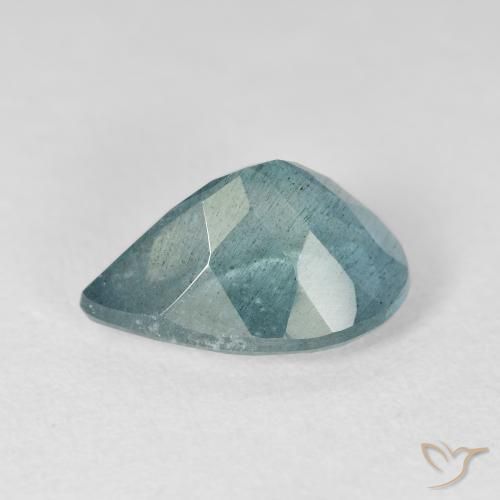 Água-marinha Azul-esverdeado Natural 4.01ct, Formato de pêra, VS-SI