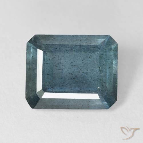 5.38ct azul água-marinha, corte esmeralda, VS-SI