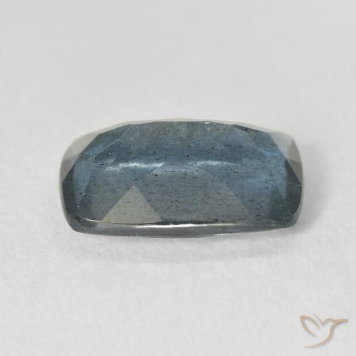 Água-marinha azul natural 4,67ct, almofada cortada, translúcido