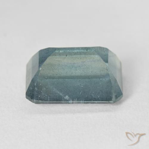 Água-marinha azul natural 7,81ct, corte esmeralda, VS-SI