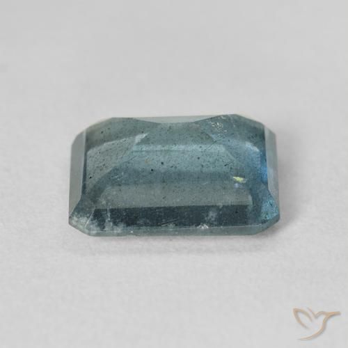 Água-marinha azul natural 4,63ct, corte esmeralda, VS-SI