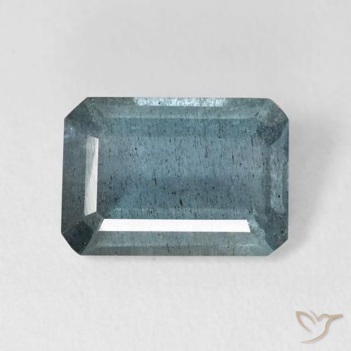 Água-marinha azul natural 4,25ct, corte esmeralda, VS-SI