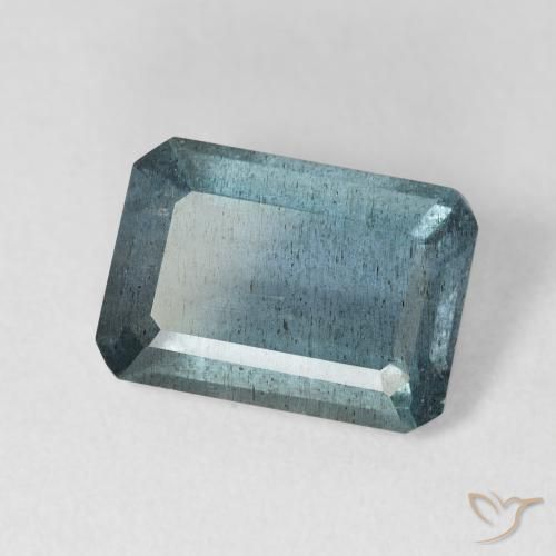 Água-marinha azul natural 4,25ct, corte esmeralda, VS-SI