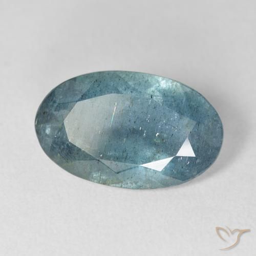 Água-marinha azul natural 5,60ct, corte oval, VS-SI