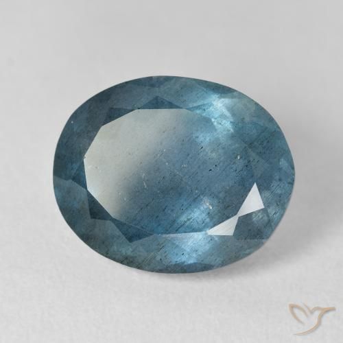Água-marinha azul natural 8,01ct, corte oval, VS-SI