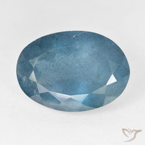12.39ct Natural Aqua-azul prateado intenso Água-marinha, oval, VS-SI