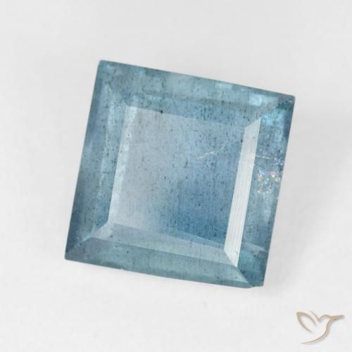 Água-marinha Azul claro Natural 4.70ct, Quadrado, VS-SI