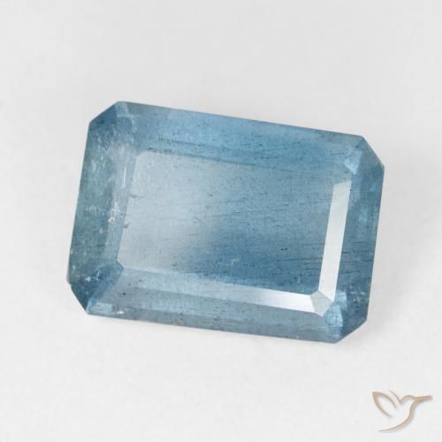 Água-marinha Azul médio Natural 6.20ct, Corte Octógono / Esmeralda, VS-SI