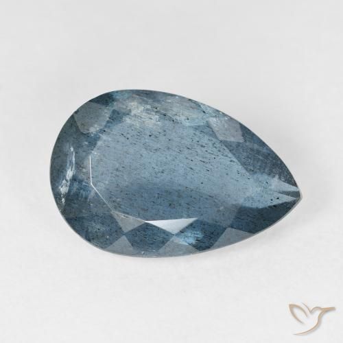 6.78ct azul água-marinha, formato de pêra, VS-SI