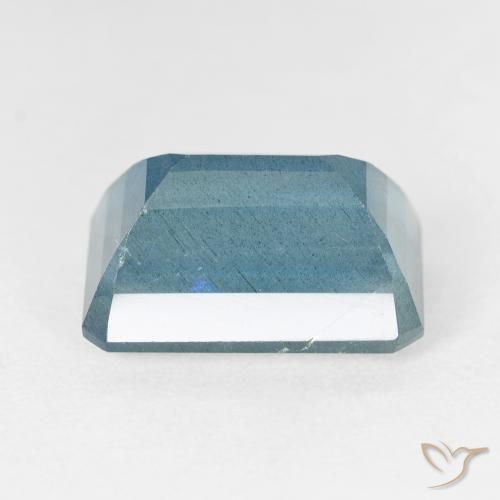Água-marinha Aqua-azul prateado intenso Natural 9.93ct, Corte Octógono / Esmeralda, VS-SI
