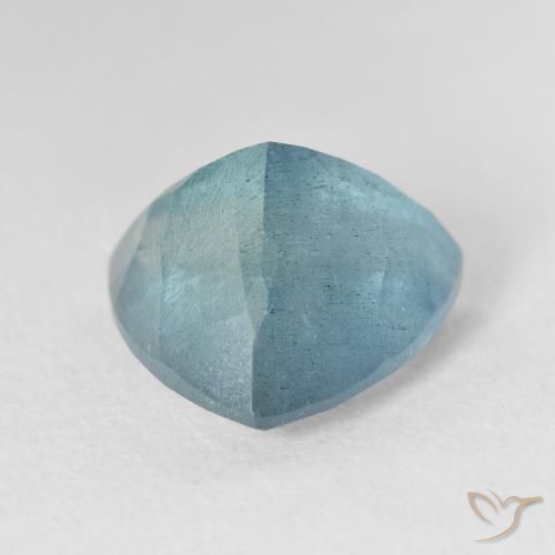 Água-marinha Azul Esverdeado Claro Natural 6.80ct, Trilhão, VS-SI