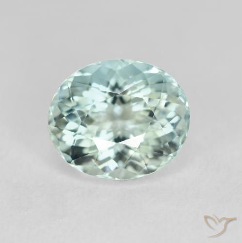 2.03ct Natural Verde azul muito claro Água-marinha, oval, VVS-VS