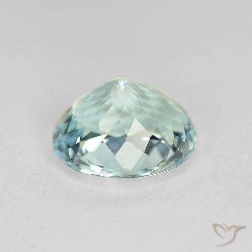 Água-marinha Verde azul muito claro Natural 2.03ct, oval, VVS-VS
