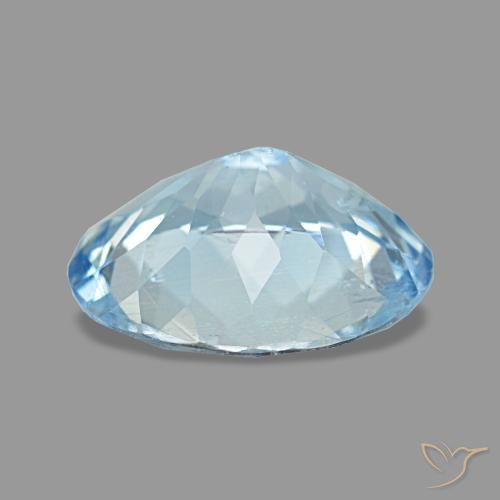Água-marinha azul natural 2,72ct, corte oval, VS