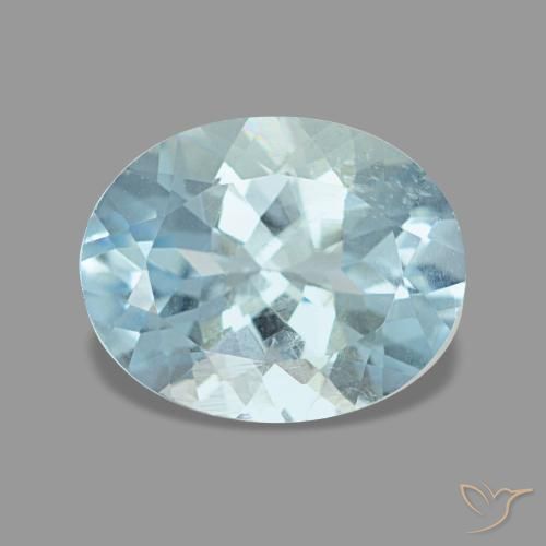 Água-marinha azul natural 1,85ct, corte oval, VS