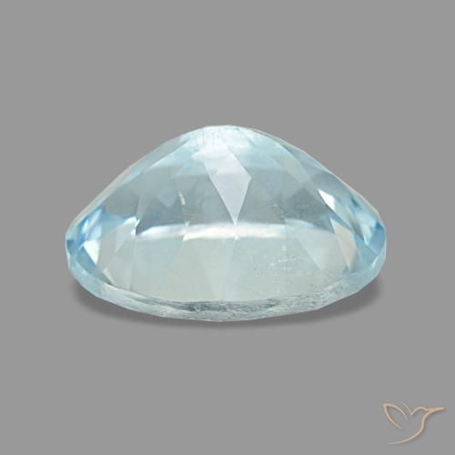 Água-marinha azul natural 1,85ct, corte oval, VS