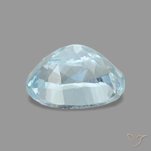 Água-marinha azul natural 1,21ct, corte oval, VS
