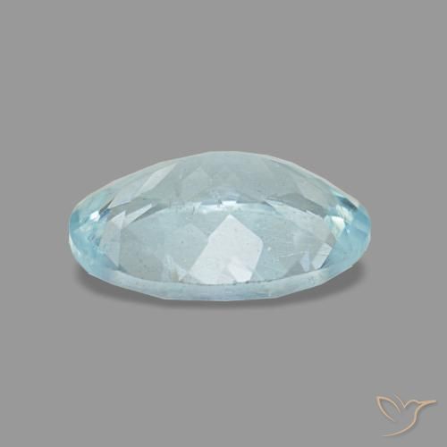 Água-marinha azul natural 0,97ct, corte oval, VS