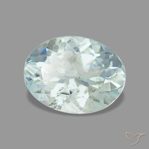 Água-marinha azul natural 1,15ct, corte oval, VS
