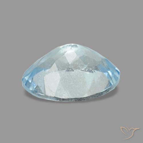 Água-marinha azul natural 1,12ct, corte oval, VS