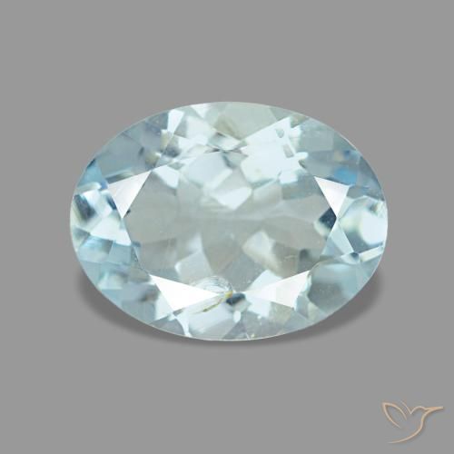 1.12ct azul água-marinha, oval, VS