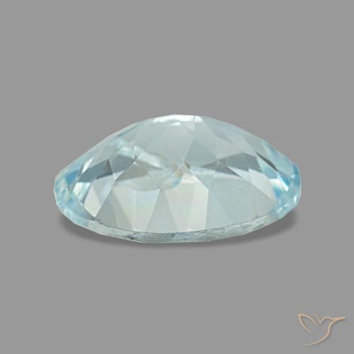 Água-marinha azul natural 1,12ct, corte oval, VS