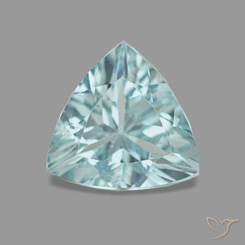 Água-marinha turquesa natural 0,93ct, trillion, VVS